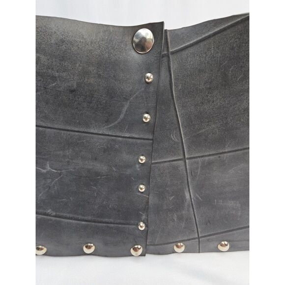 Y2K Black‎ "Roadbags" by Mace Upcycled Studded Tire Bag Purse I-95 Goth Grunge - Picture 13 of 14